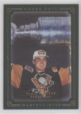 2008-09 Upper Deck Masterpieces Green Framed 90/99 Mario Lemieux #11 HOF 01r4