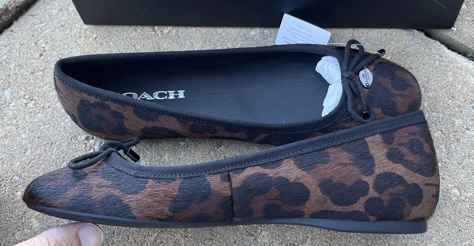 Coach Lara Ballet Flats Wildbeast Print Haircalf Slip-On Shoes Flats Sz 5M