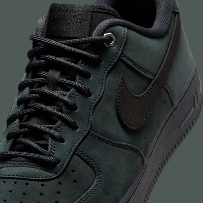 Nike Air Force 1 '07 WB Low Triple Black Nubuck CJ9179-001 sz 9