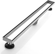 AVSIILE Linear Shower Floor Drain, 30 Inch Brushed Nickel 304 Stainless Steel Ba