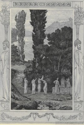 Etching: Psyche Wandering. Sheet of 8, Klinger, Max. Art Graphics, 1880