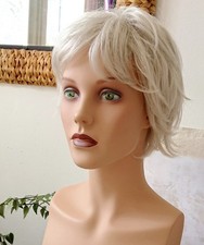 Damen Schaufensterpuppe Gesicht und Büste 45 cm Fiberglas mit Perücke und Hut