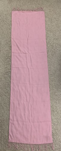Bufanda Jacquard Liz Claiborne Hecha en Italia Rosa Floral 70”x 20” Flecos De Colección - Imagen 4 de 9