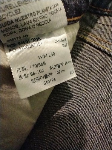 Levis 34x30 mens jeans straight blue - Picture 3 of 6