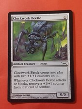 2003 Magic The Gathering Mirrodin #153 Clockwork Beetle, C, NF, Arti. Crea, cd2