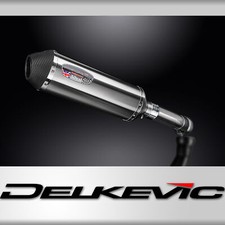 BMW K1300S 2009-2016 Delkevic Slip On 13.5" X-Oval Stainless Exhaust Muffler Kit
