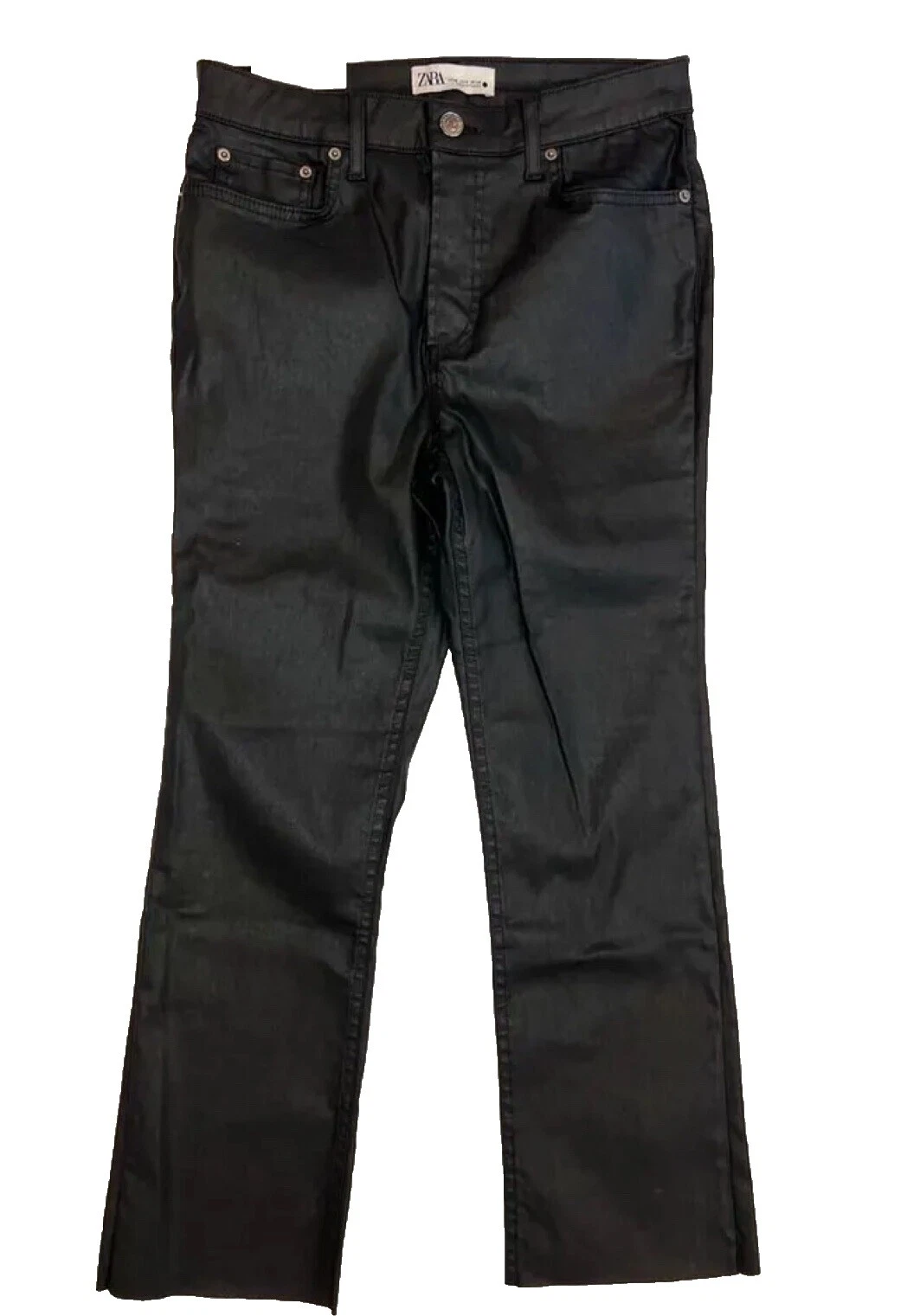 Pantalones de cuero de imitación con tachuelas para mujer