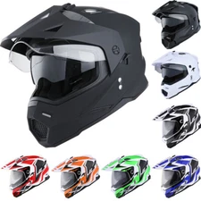 1Storm Youth Kids Dual Sport Dual Visor Motorcycle Motocross Full Face Helmet