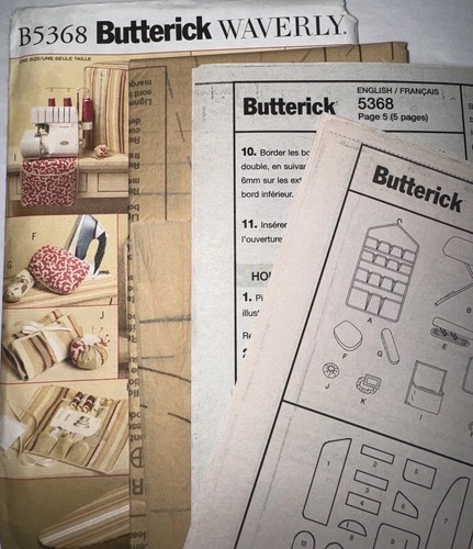Butterick Waverly Pattern B5368 Home Decor Craft Room Organizer UNCUT - Picture 3 of 3