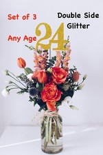 24th Birthday Decoration Centerpiece Party Favors SET OF 3 20 Colors Available