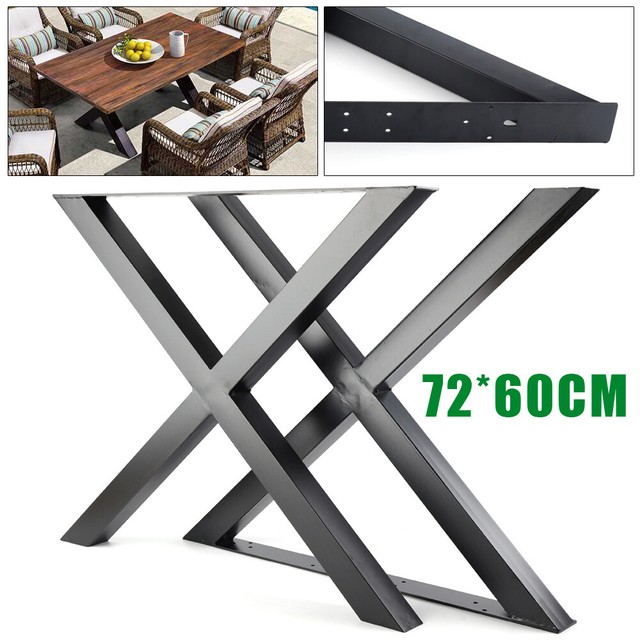 Table Legs 28 Inch X Shape Dining Table Desk 2pc Heavy Duty