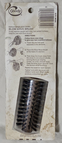 NOS 1975 Goody Blow Wave Brush Vintage Medium Bristle New Brown Wood #8178 - Picture 4 of 7