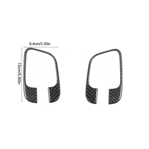 2PCS Carbon Fiber Rear Door Handle Frame Cover Trim For Chrysler 300 2005-2007 - Picture 10 of 20