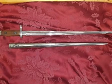 Belgium WWI M1916 Bayonet For M1889 Mauser Rifle With  Scabbard MILITARY