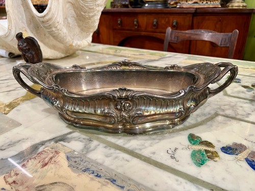 Victor Saglier (French, 1809-1894) Silvered Bronze Centerpiece or Planter - 第 1/10 張圖片