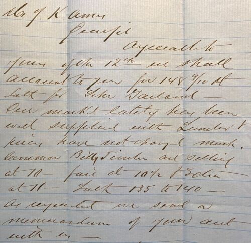1879 *SIMPSON, CLAPP & COMPANY* (COMMISSION MERCHANTS) N.Y. {{BLUE}} LETTERHEAD! - Picture 6 of 12