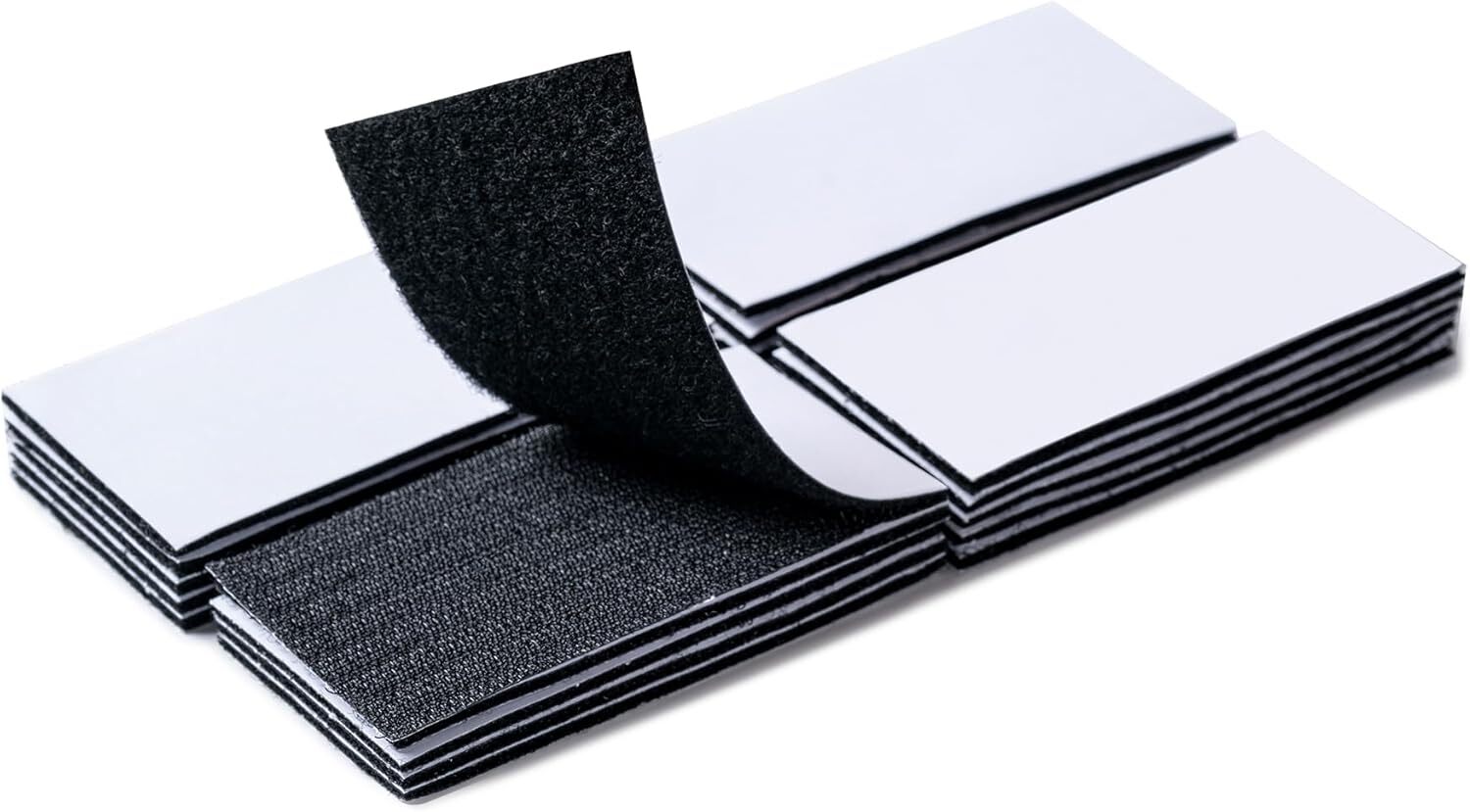 20 Sets Hook and Loop Strips with Adhesive, 2x4 inch Strong Double Sided Tape He