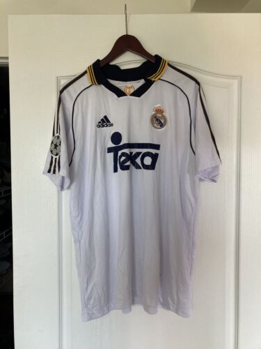 RAUL Adidas Real Madrid 1998/1999/2000 Home Kits Soccer Jersey XL - Picture 1 of 13