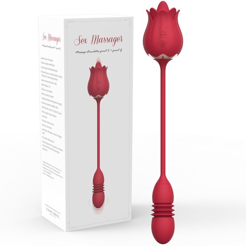 Doppia Testa-Vibratore-Leccare-Stimolatore-Corpo-Massaggiatore-Muto-Impermeabile Donna Regalo - Foto 8 di 12