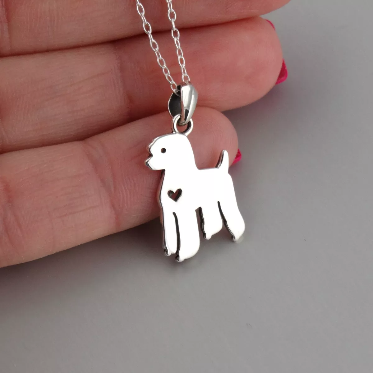 Poodle pendant necklace sale