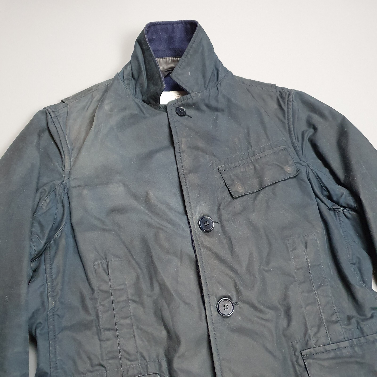 FILA Blazer giacca cerata uomo Barbour X Norton & Sons Savile Row Jones piccolo blu