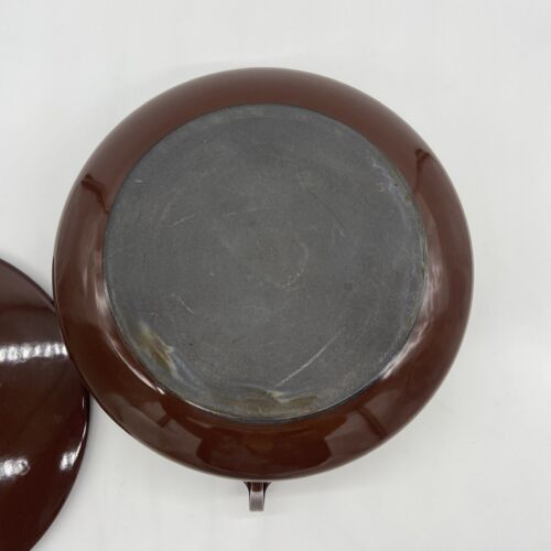 Dansk IHQ France Kobenstyle Brown Enamel Dutch Oven 12” 8QT Espresso Vintage - Picture 8 of 9