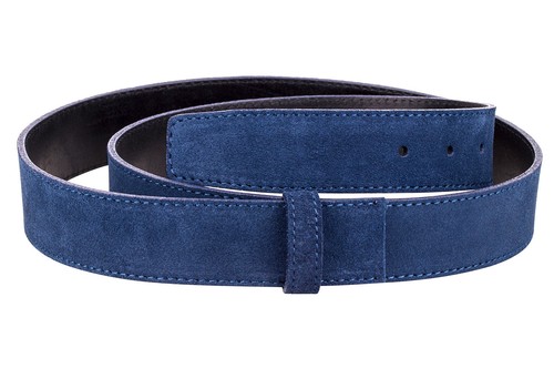 Blue Suede Leather Belt Strap Mens 