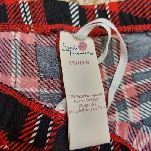 Secret Treasures Womens S(4/6) Red Plaid Lounge Pants Pajama Jogger Soft Festive - Picture 3 of 11