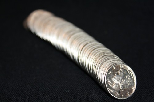 (QTY 50) 90% Mercury Dimes - 1916 - 1945 - Random Years - Good Condition - Picture 4 of 5