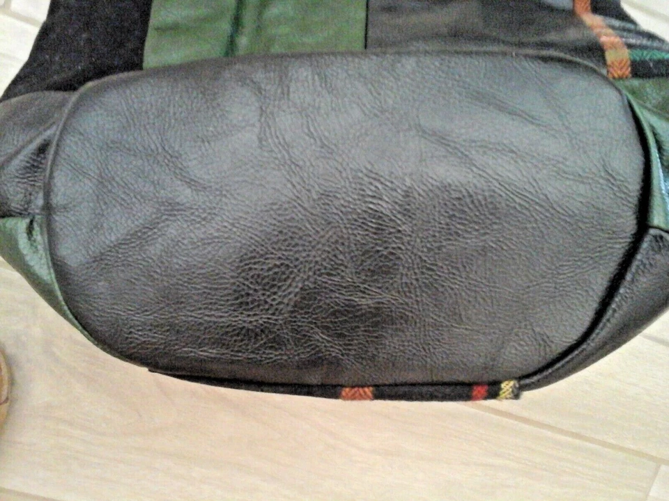 Bolso de Mano David Jones Negro Multicolor Patchwork Hobo Talla L 8x10x6 Foto 3 de 4