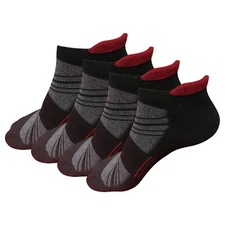 4 pair Mens Low Cut Ankle Athletic Cotton Cushioned Breathable No Show Socks Lot