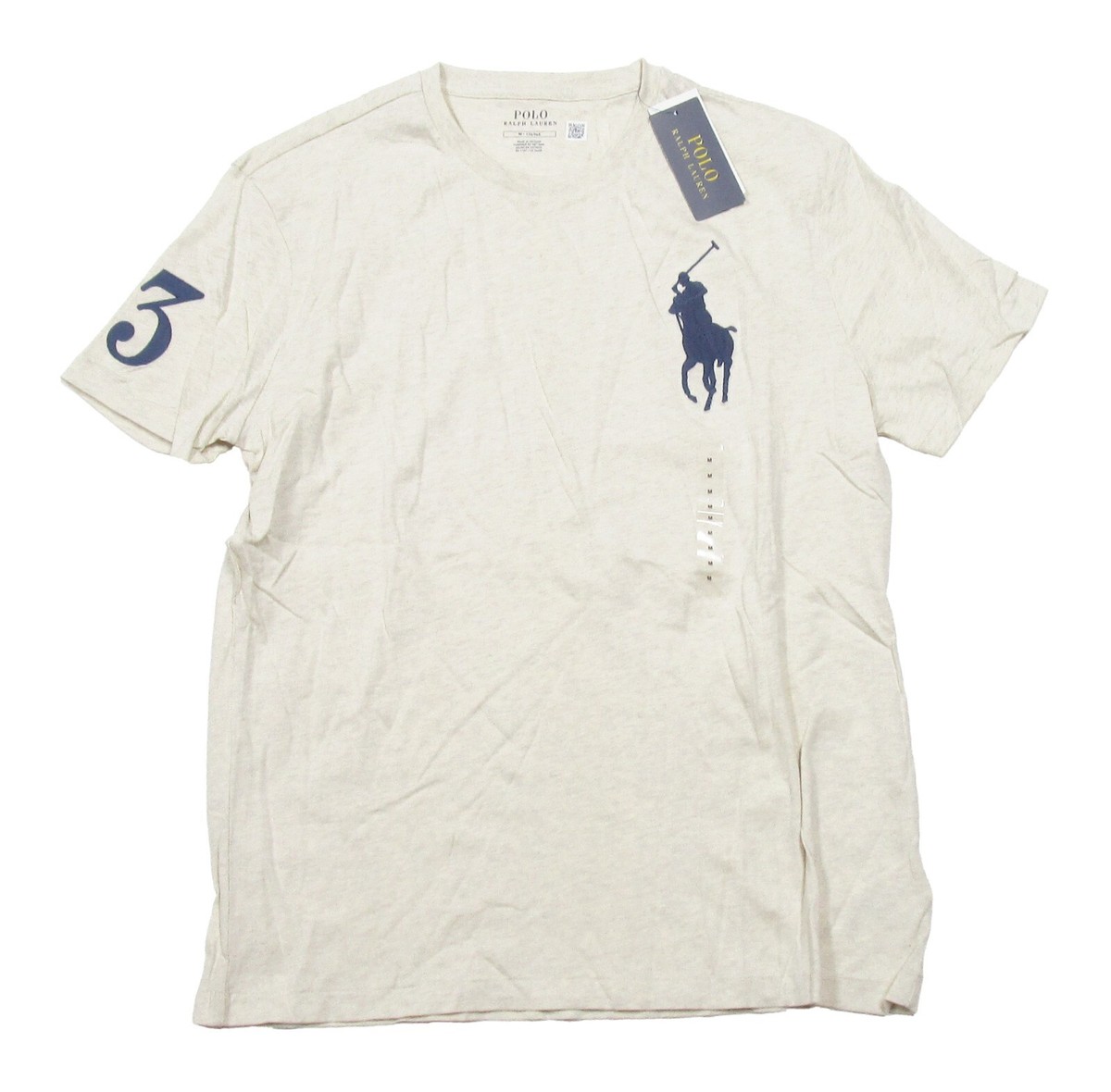 Polo Ralph Lauren Men's Beige Heather Big Pony Crew-Neck