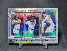 Tampa Bay Rays Talent Pipeline Chrome Refractor 2021 Bowman Prospect Card