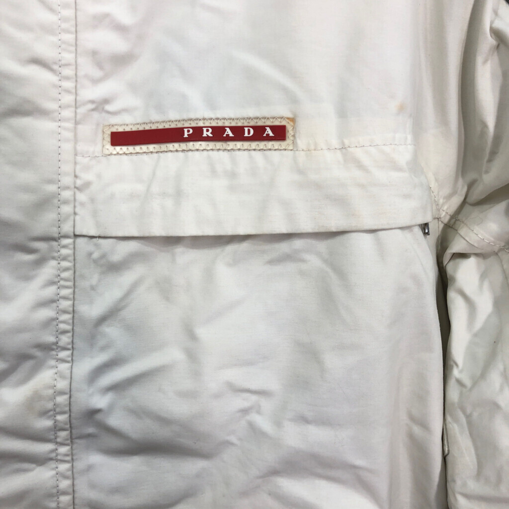 prada sports レースアップ　ホワイト　レーシングジャケット　gorp prada sports レースアップ ホワイト レーシングジャケット gorp