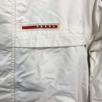 prada sports レースアップ　ホワイト　レーシングジャケット　gorp prada sports レースアップ ホワイト レーシングジャケット gorp