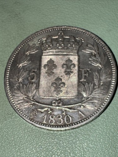 1830 A 5 Francs Charles X World Silver Crown KM728.1 Paris Details 2nd Kingdom - Picture 6 of 7