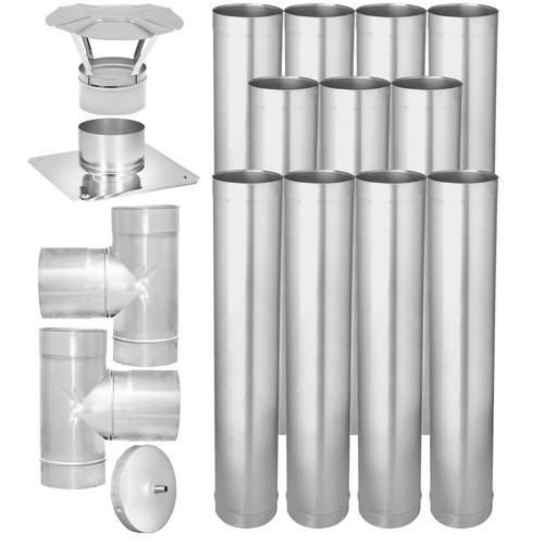 Edelstahl Schornstein Sanierung Kaminsanierung Ø 125 Bausatz einwandig Abgasrohr - Bild 12 von 13