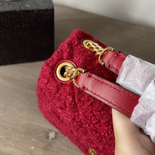 Tory Burch Willa Boucle Bag Red Pomegranate Plush Soft Rare RRP £615 - 第 11/24 張圖片