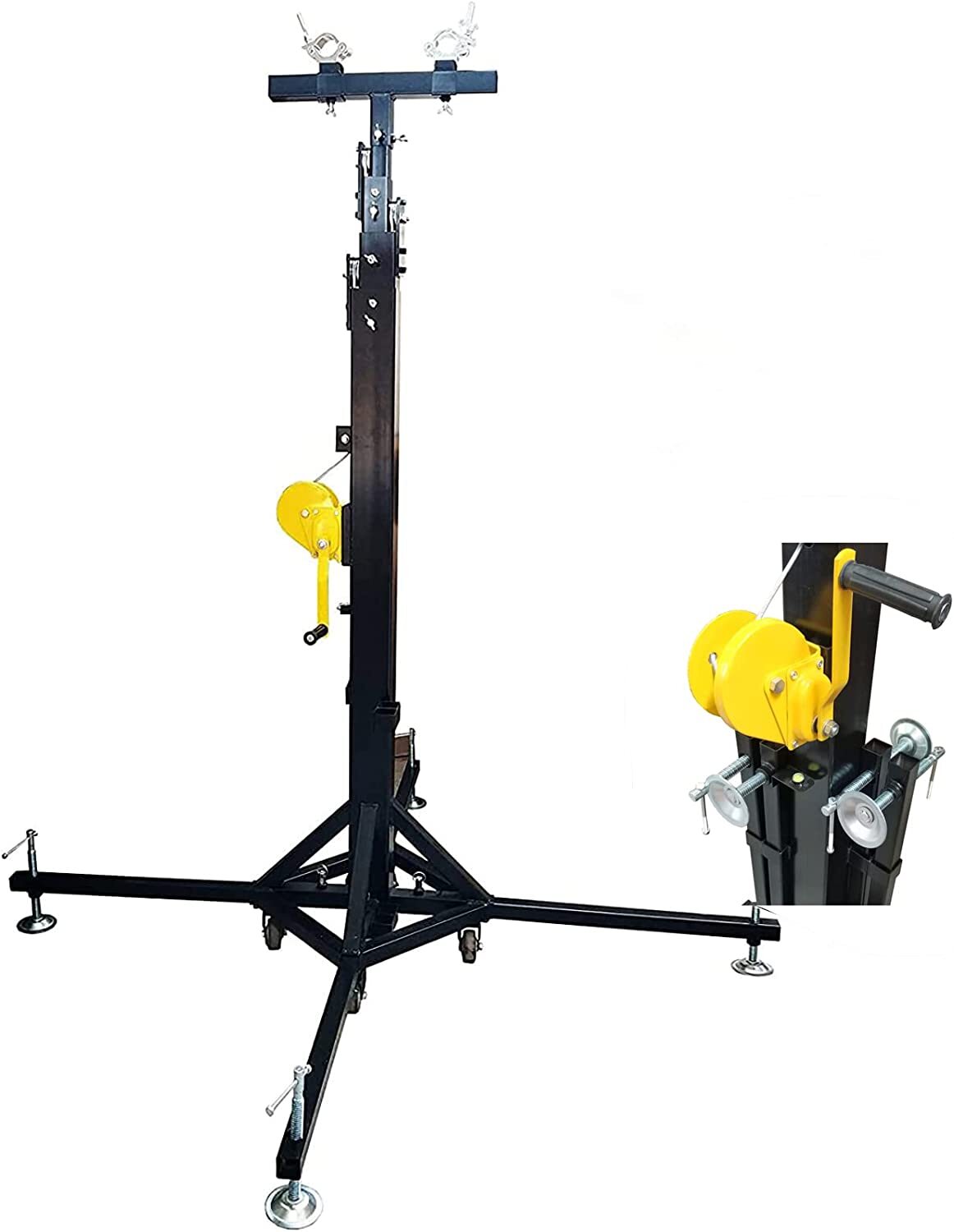 1 PC 19Ft Heavy Duty Tower Lifter Crank Lighting DJ Concert Stand W/Outriggers