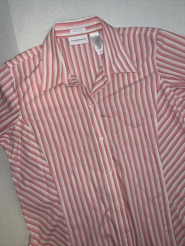 Liz Claiborne Women's Long Sleeve Pink/White Striped Button Up Size 8 Blouse - Bild 5 von 8