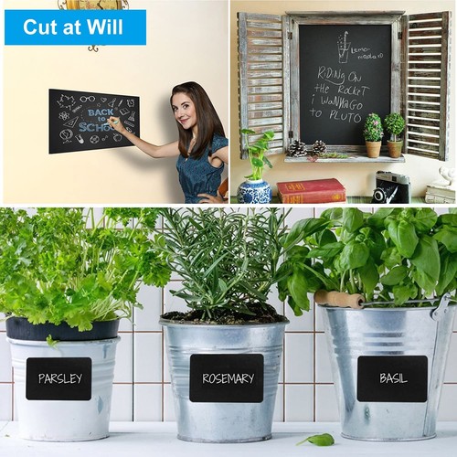 17.7 * 79Inches Chalkboard Wallpaper Stick and Peel Removable with 5 Chalks - Picture 7 of 8