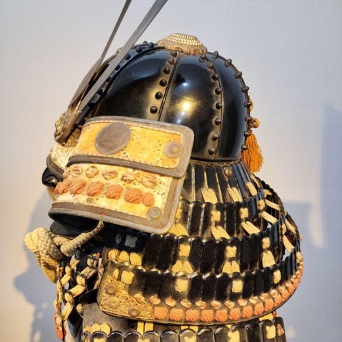 Japanese Armor Yoroi Life Size Kabuto Samurai Retro Vintage Iron Full Set in Box - Picture 7 of 10