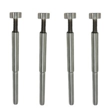 T316 Stainless Steel Adjustable Swage Stud For 1/8" Cable Rail Wire Marine 4 PCS