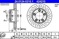 Ate 24.0124-0210.1 Bremsscheibe FüR Porsche
