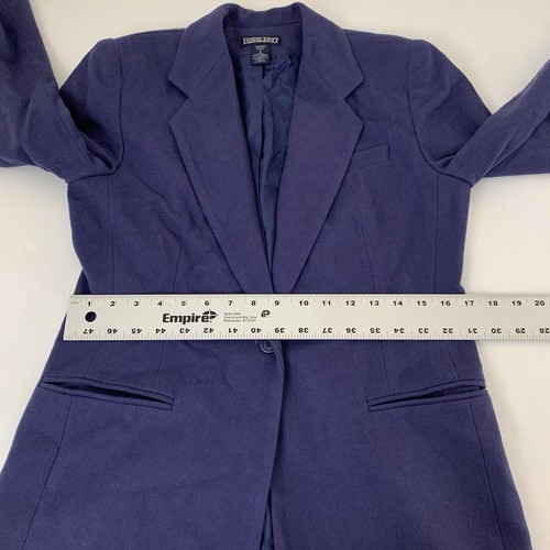 Lands End Wool Cashmere Blazer Jacket 6 Petite Blue Twee Old Money Quiet Luxury - Bild 8 von 10
