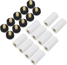 10 puntas de taco de billar de 13 mm, color gris suave, de repuesto, atornillada