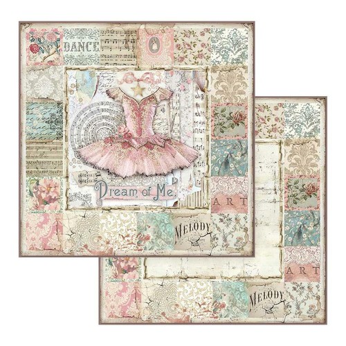 Stamperia PASSION - 8" X 8" Double Sided Paper - 10 SHEETS Dance Ballet Music - Picture 5 of 11