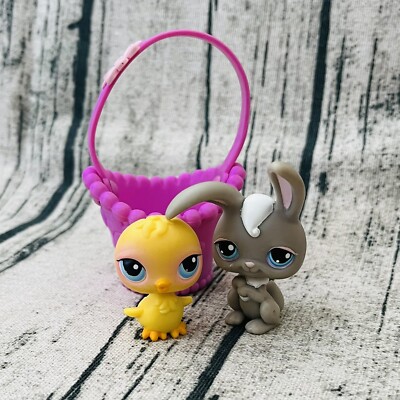 LPS Rabbit #14 and Chick #13 with Purple Basket PET PAIRS | eBay