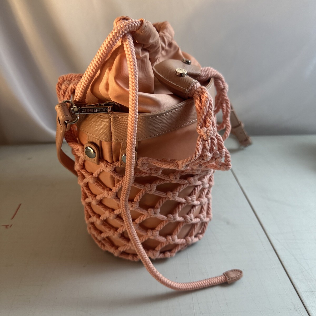 Buy The Steve Madden Faux Leather Sammy Bucket Bag Brown