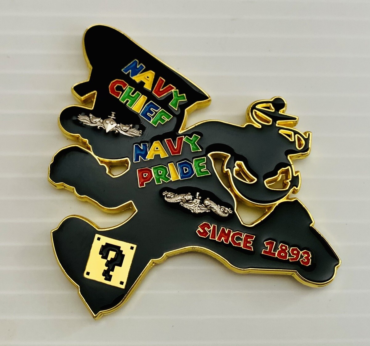 チャレンジコイン　USN ヨッシー　マリオ US Navy Chief Mario Brothers Yoshee Yoshi CPO Power Up